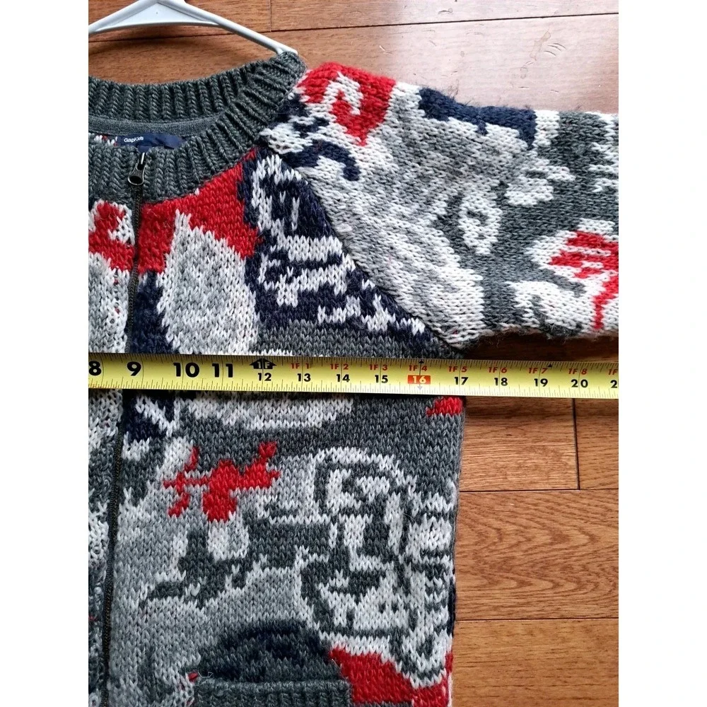 GapKids  Girl's Knit Winter Zip Up Long Sleeve Wool Blend Cardigan Sweater L 10